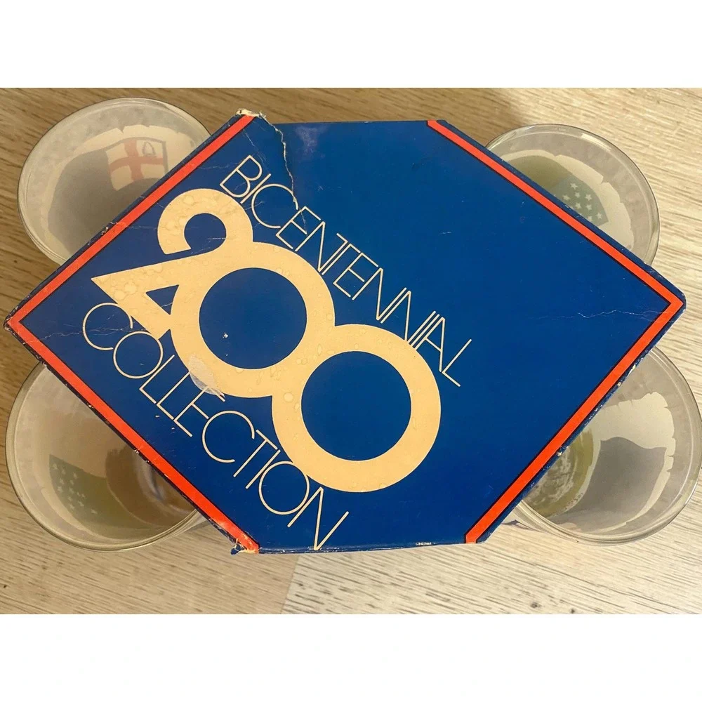 Anchor Hocking Series II The Revolution Bicentennial 6 pc Vintage Glasses NIB